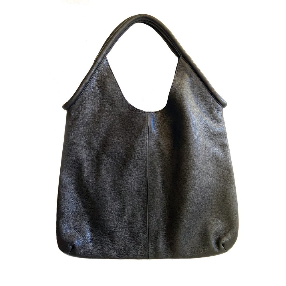 Anthropologie Isa Black Leather Tote